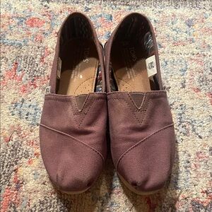 TOMS Brown Canvas Slip-Ons